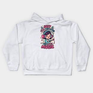 Girl Love Music Kids Hoodie